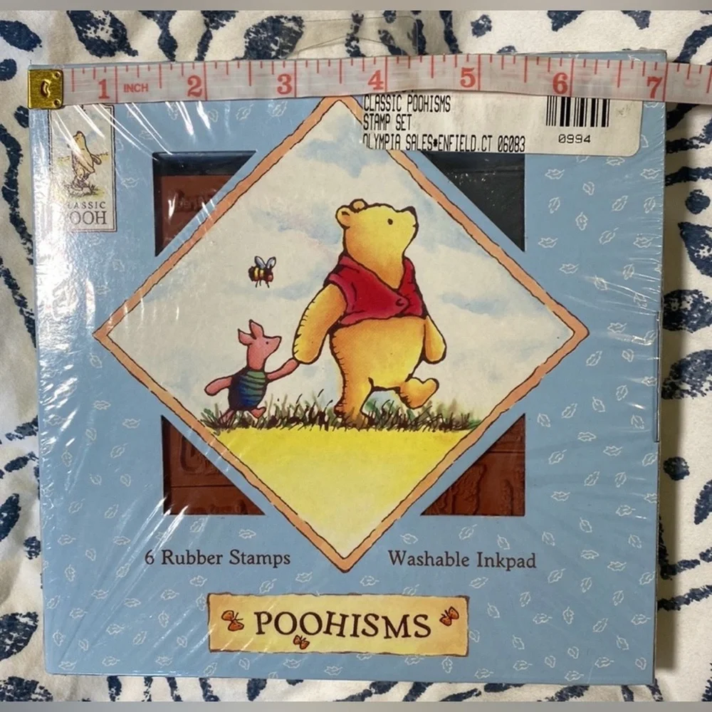 NWT Classic Pooh “Poohisms” Rubber Stamp Collection and Inkpad Set